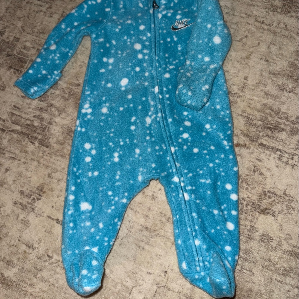 Nike Teal and White Kids One Piece Footie